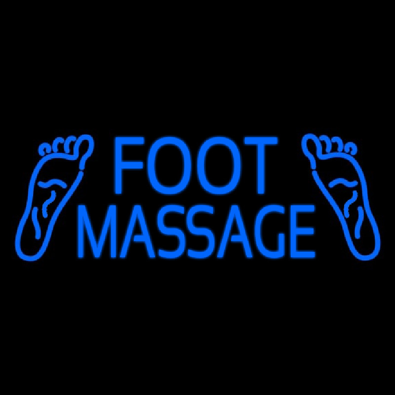 Blue Foot Massage Leuchtreklame