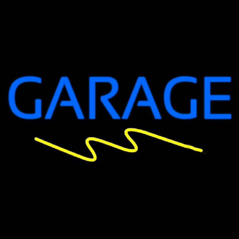 Blue Garage Leuchtreklame