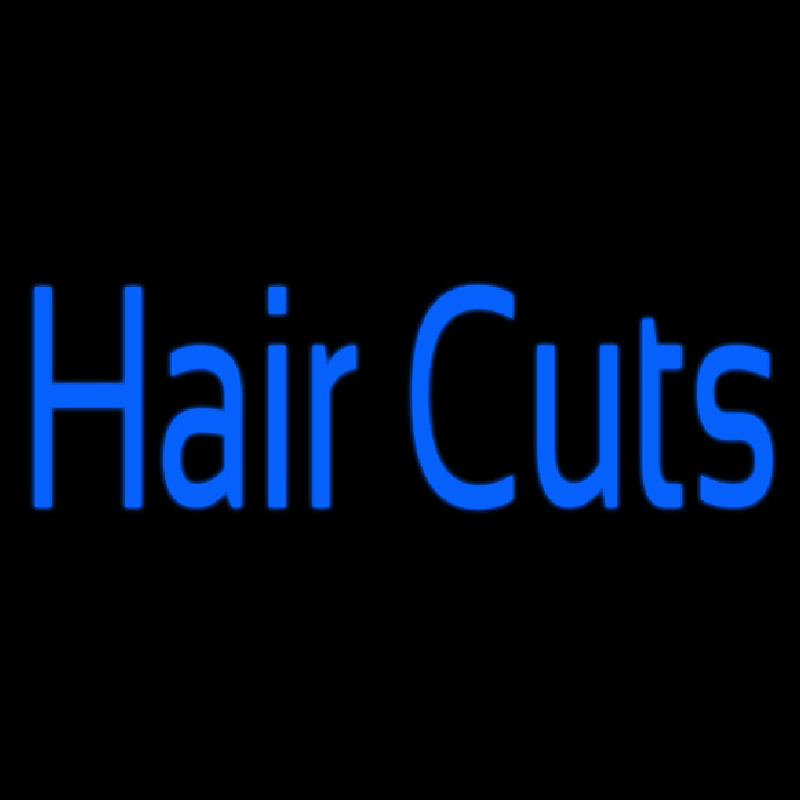 Blue Hair Cuts Leuchtreklame