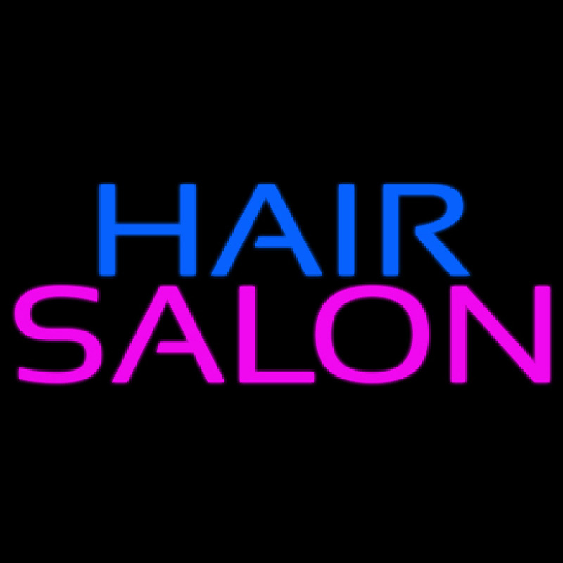 Blue Hair Salon Pink Leuchtreklame