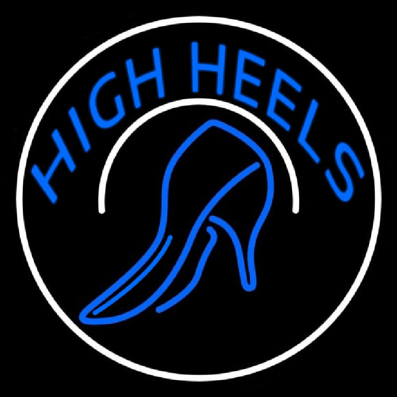 Blue High Heels With Sandal Leuchtreklame
