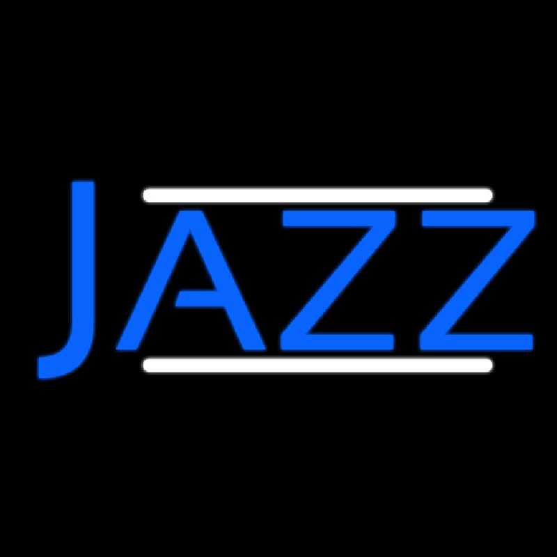 Blue Jazz Block Double Line Leuchtreklame