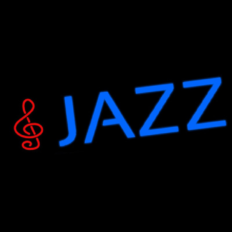 Blue Jazz With Note Leuchtreklame