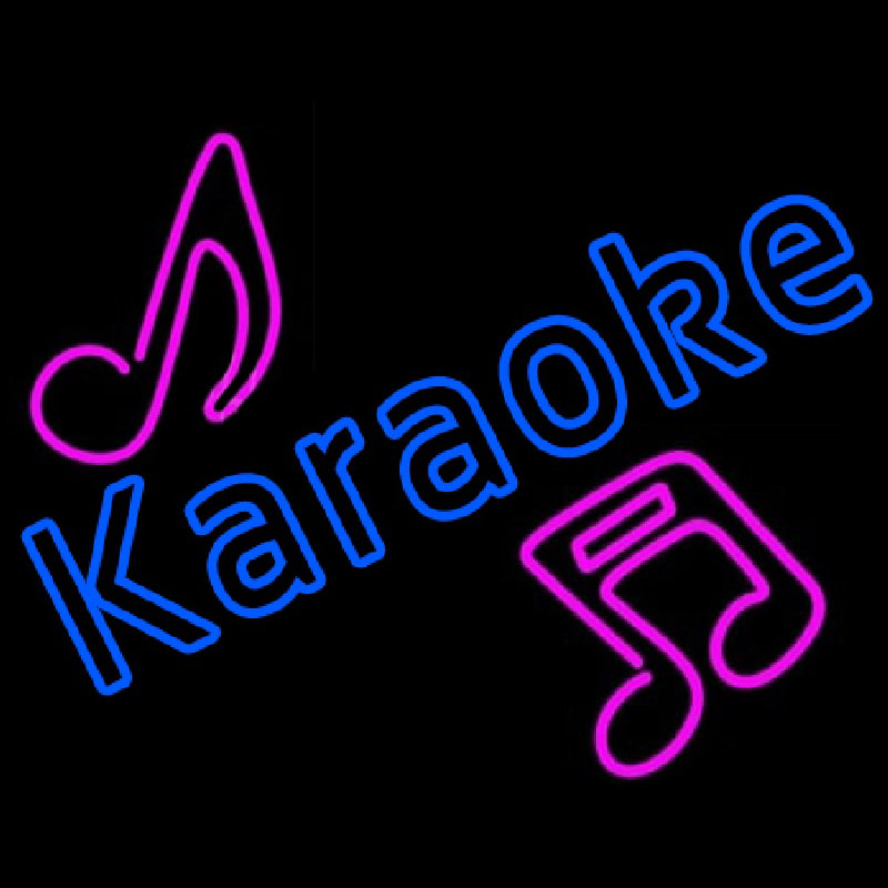 Blue Karaoke Red Musical Leuchtreklame