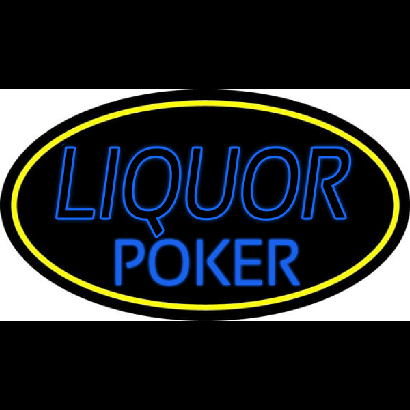 Blue Liquor Poker Leuchtreklame