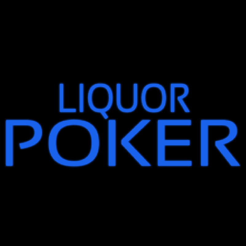 Blue Liquor Poker Leuchtreklame