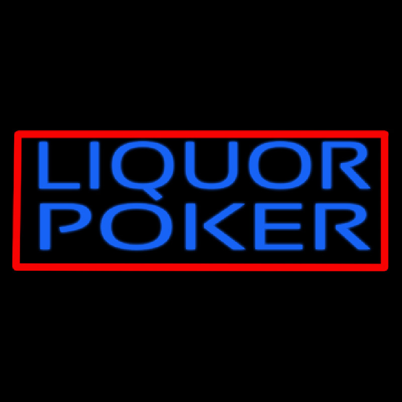 Blue Liquor Poker Leuchtreklame