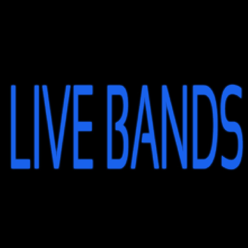 Blue Live Bands Leuchtreklame