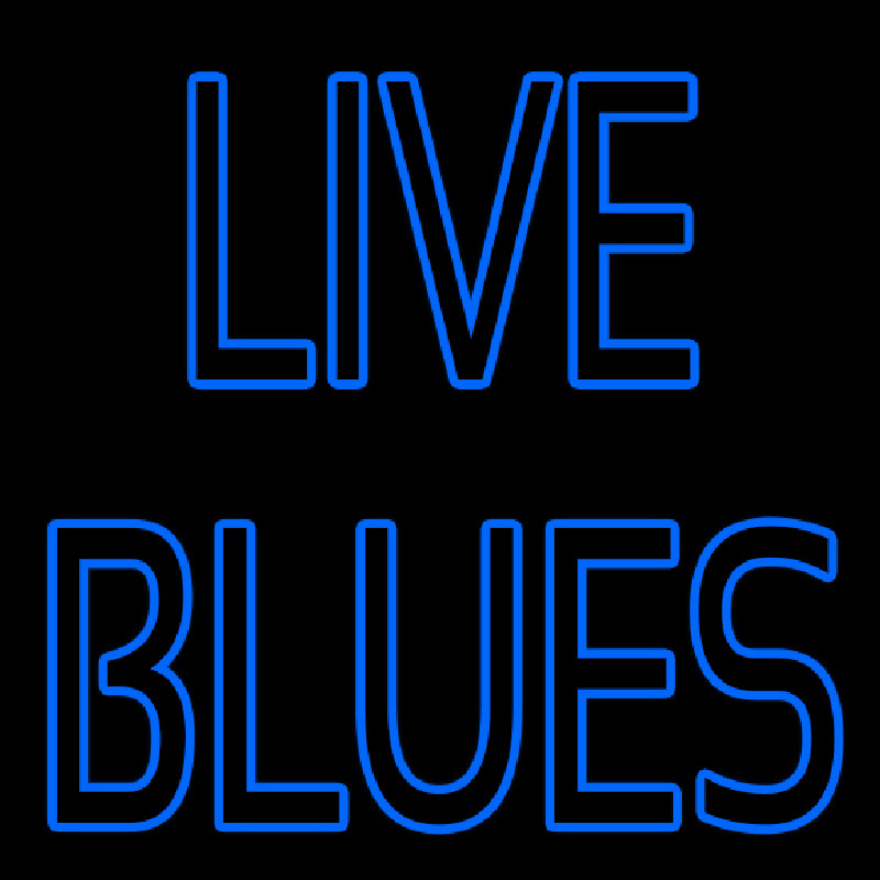 Blue Live Blues Leuchtreklame