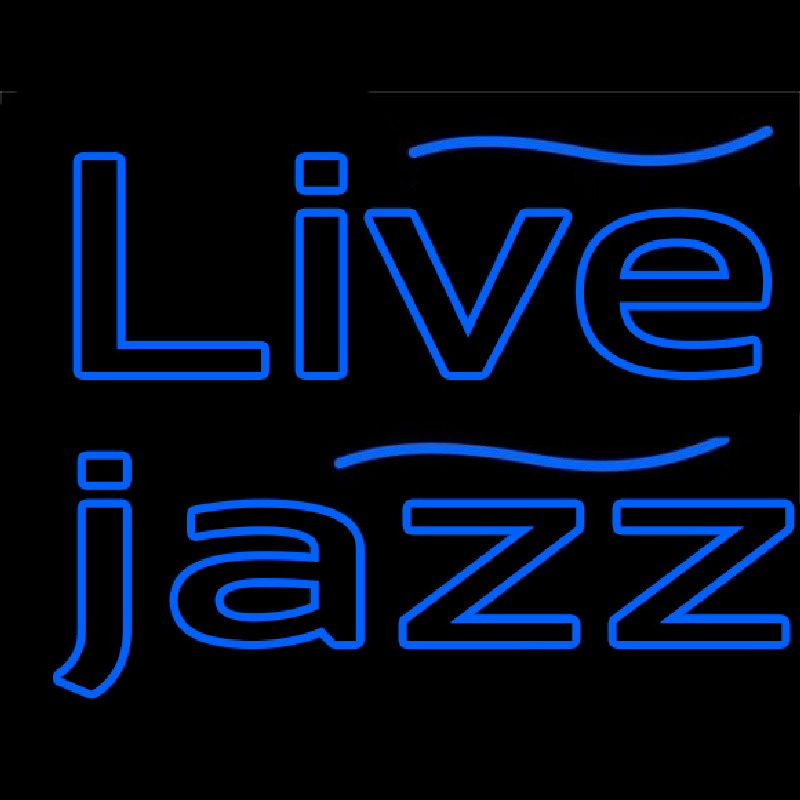 Blue Live Jazz 1 Leuchtreklame