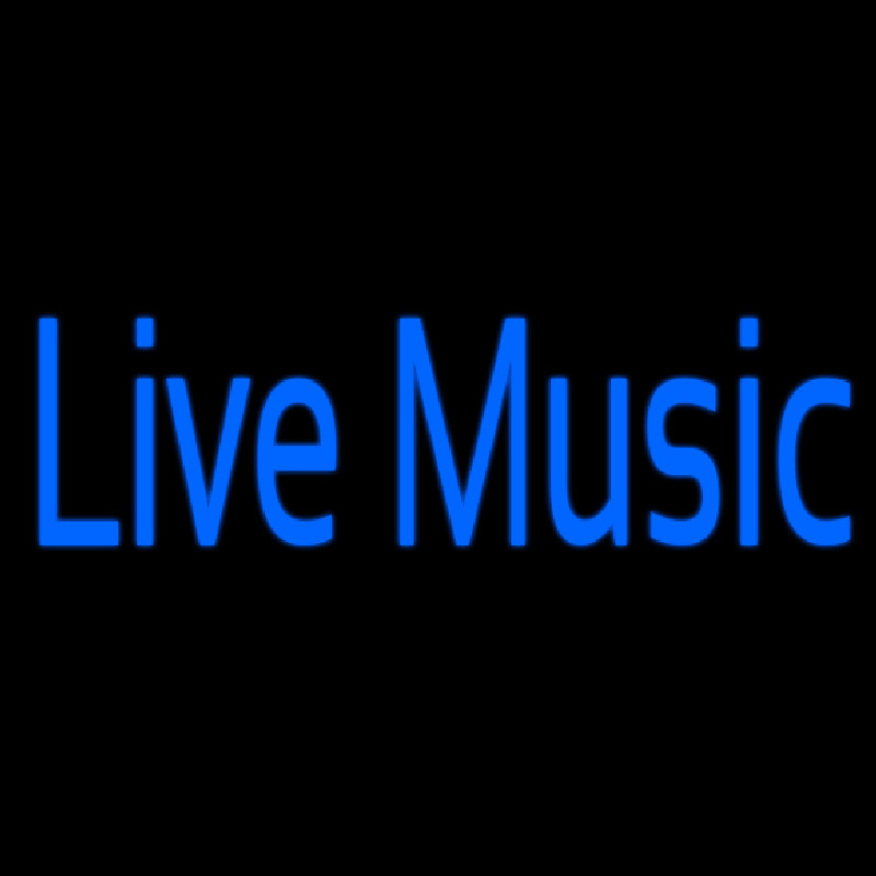 Blue Live Music Leuchtreklame