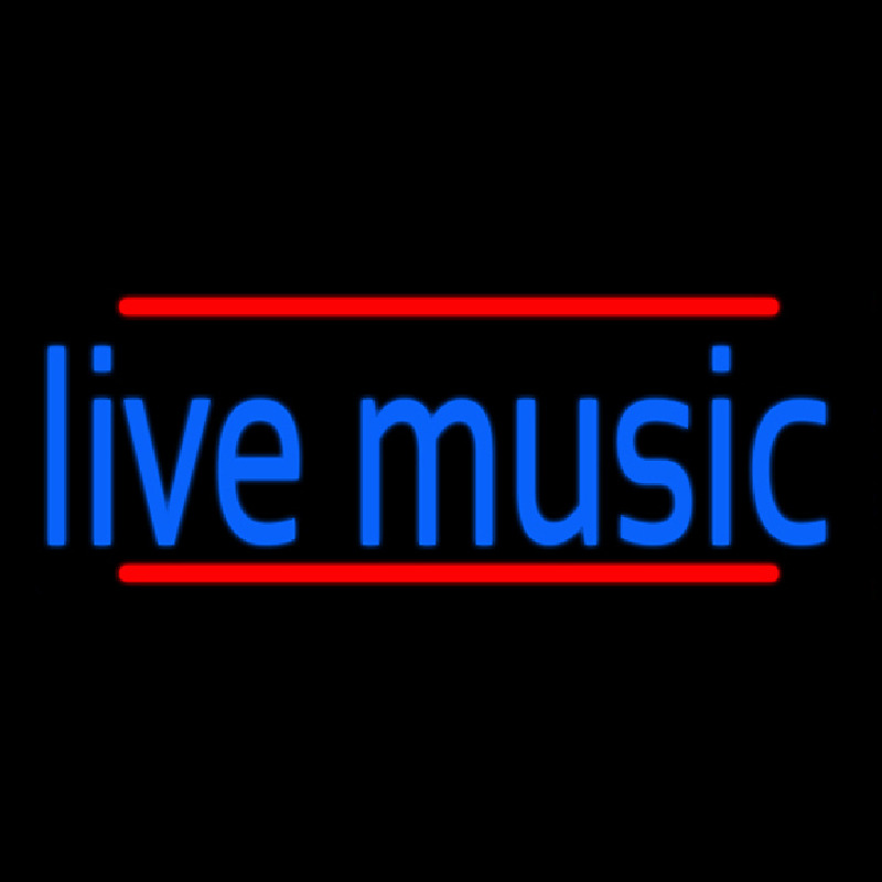 Blue Live Music Red Line Leuchtreklame