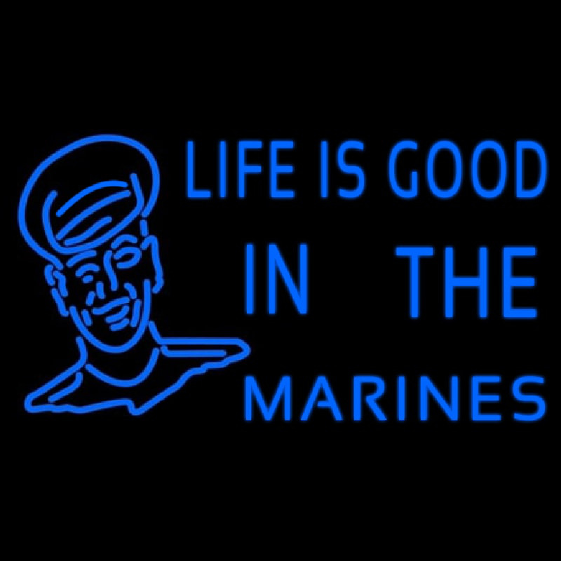 Blue Marine With Logo Leuchtreklame