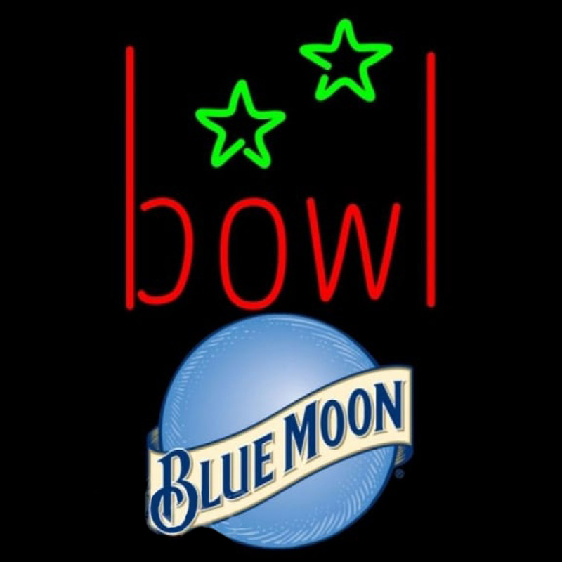 Blue Moon Bowling Alley Beer Sign Leuchtreklame