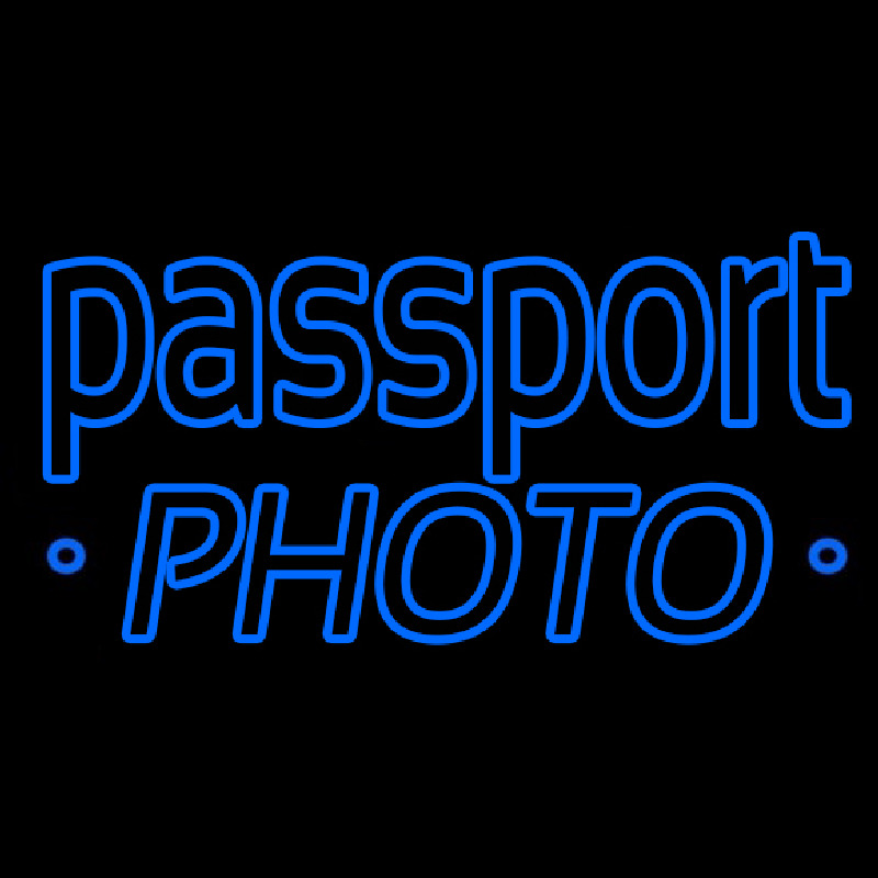 Blue Passport Leuchtreklame