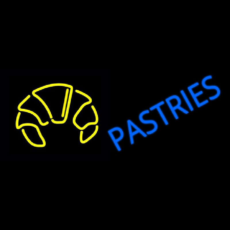 Blue Pastries Logo Leuchtreklame