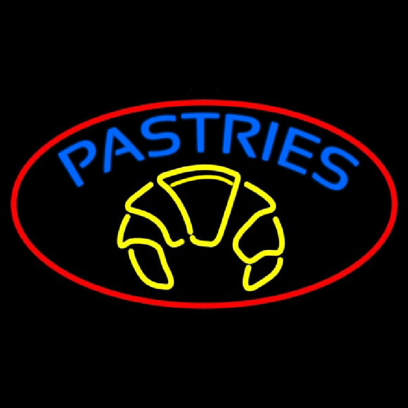 Blue Pastries Logo Leuchtreklame