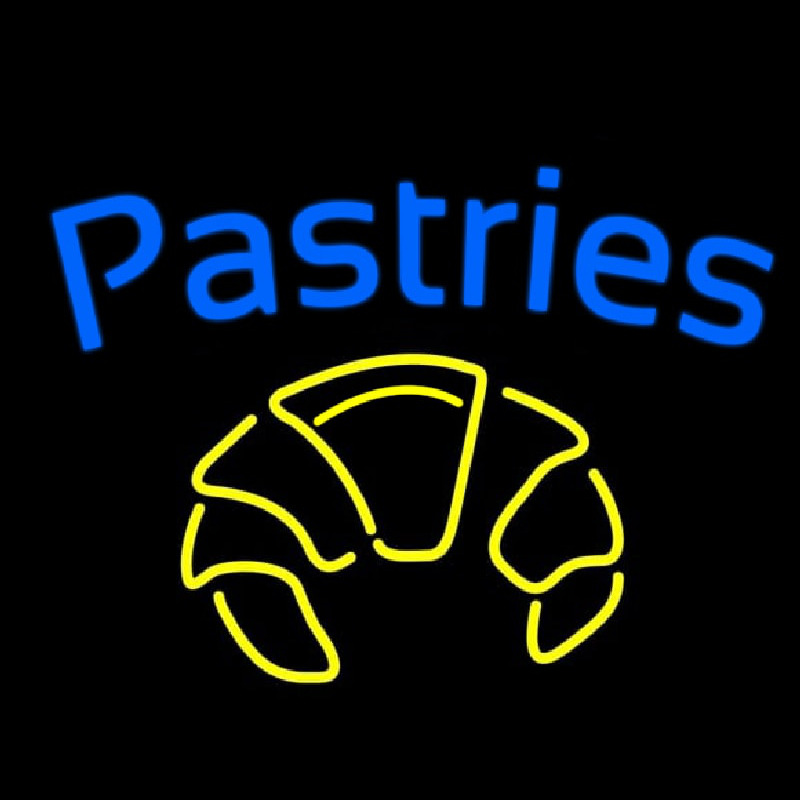 Blue Pastries Logo Leuchtreklame