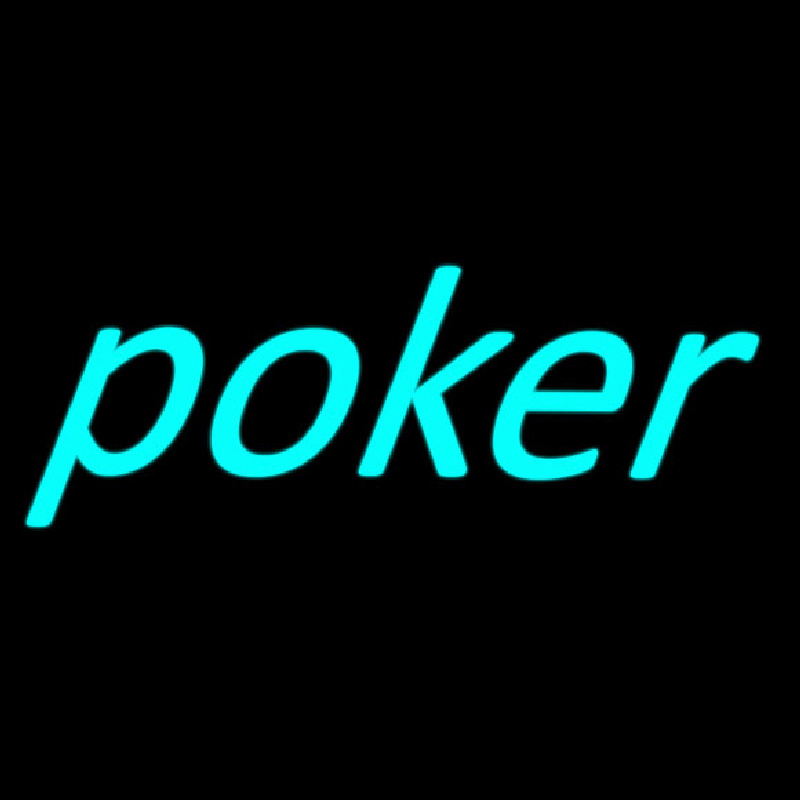 Blue Poker Leuchtreklame