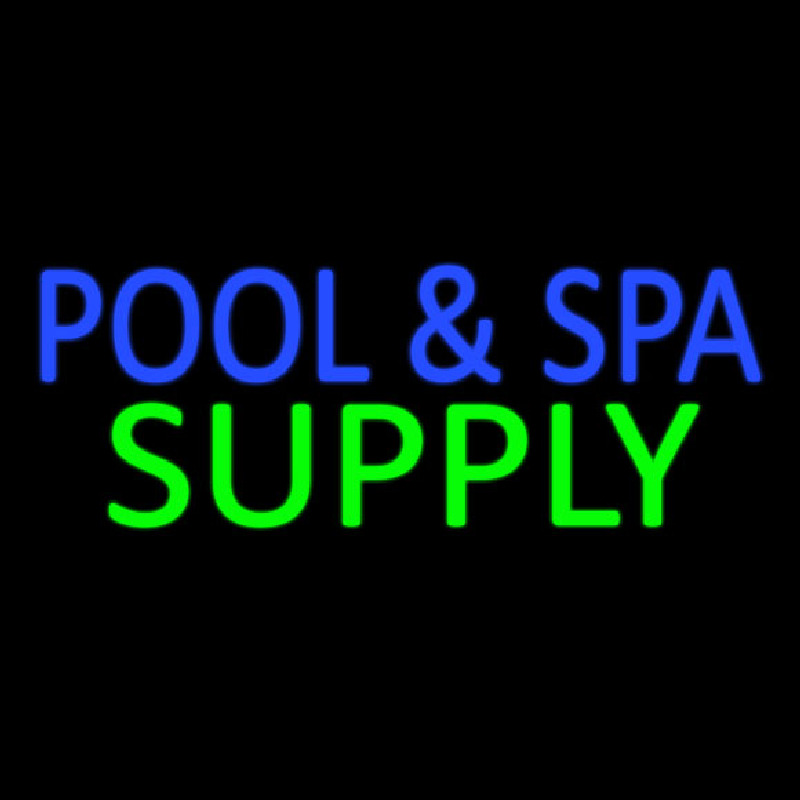 Blue Pool And Spa Green Supply Leuchtreklame