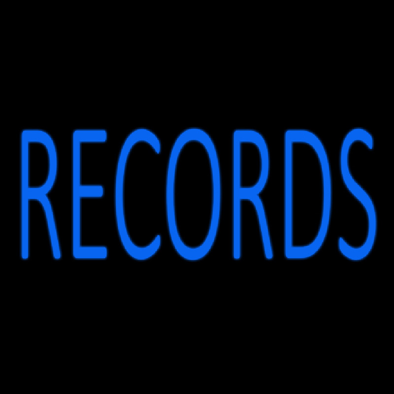 Blue Records 1 Leuchtreklame