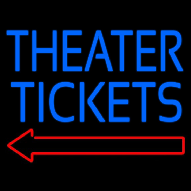Blue Theatre Tickets Leuchtreklame