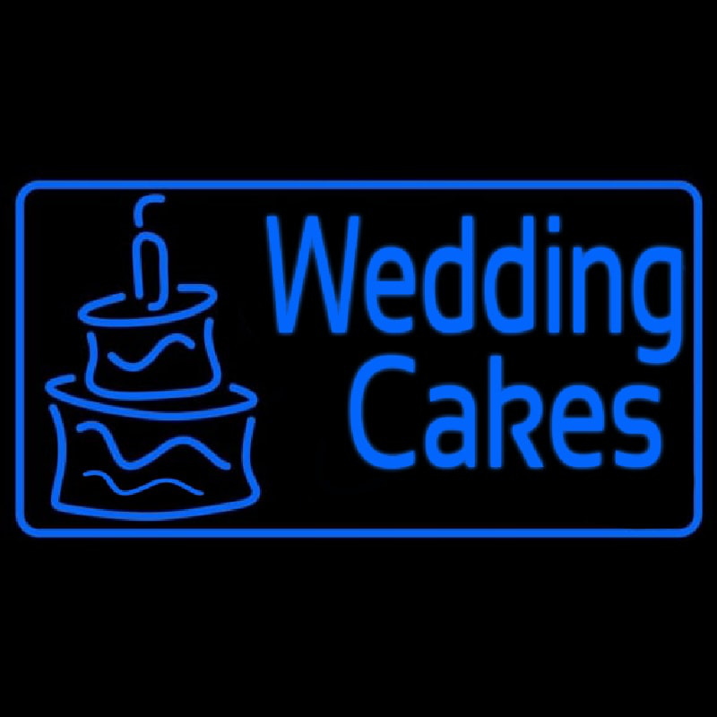 Blue Wedding Cakes Leuchtreklame