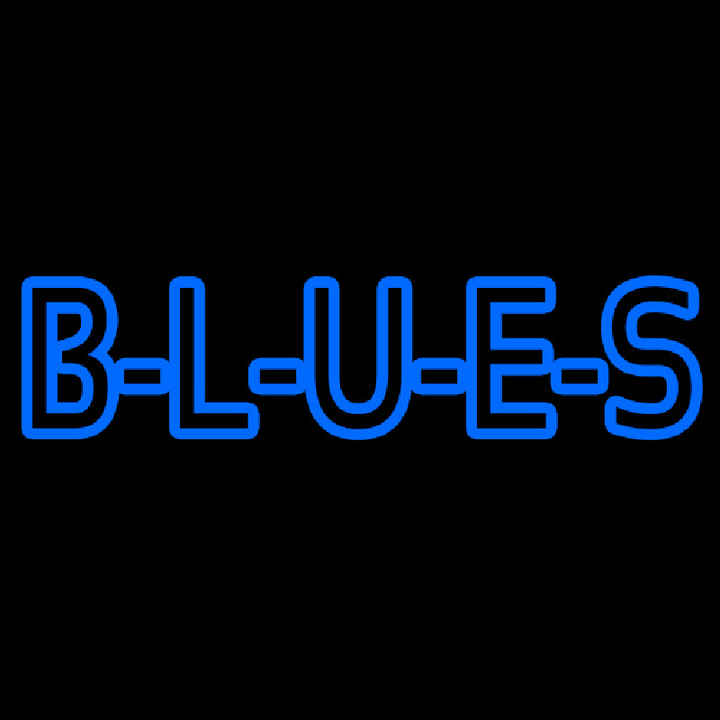 Blues Block Leuchtreklame