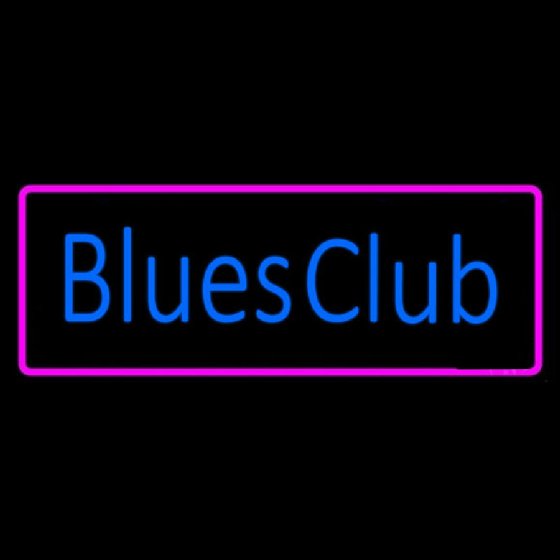 Blues Club Pink Border Leuchtreklame