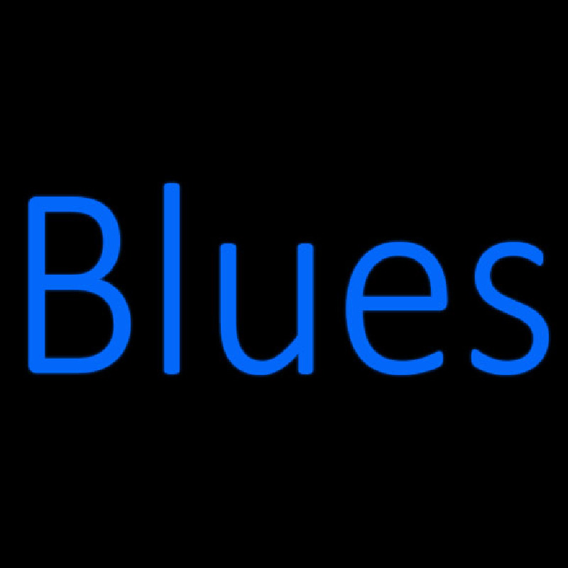 Blues Cursive 1 Leuchtreklame