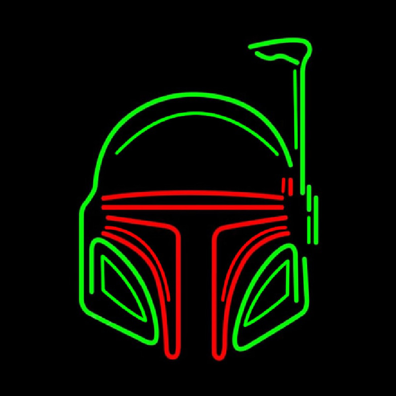 Boba Fett Helmet Star Wars Leuchtreklame