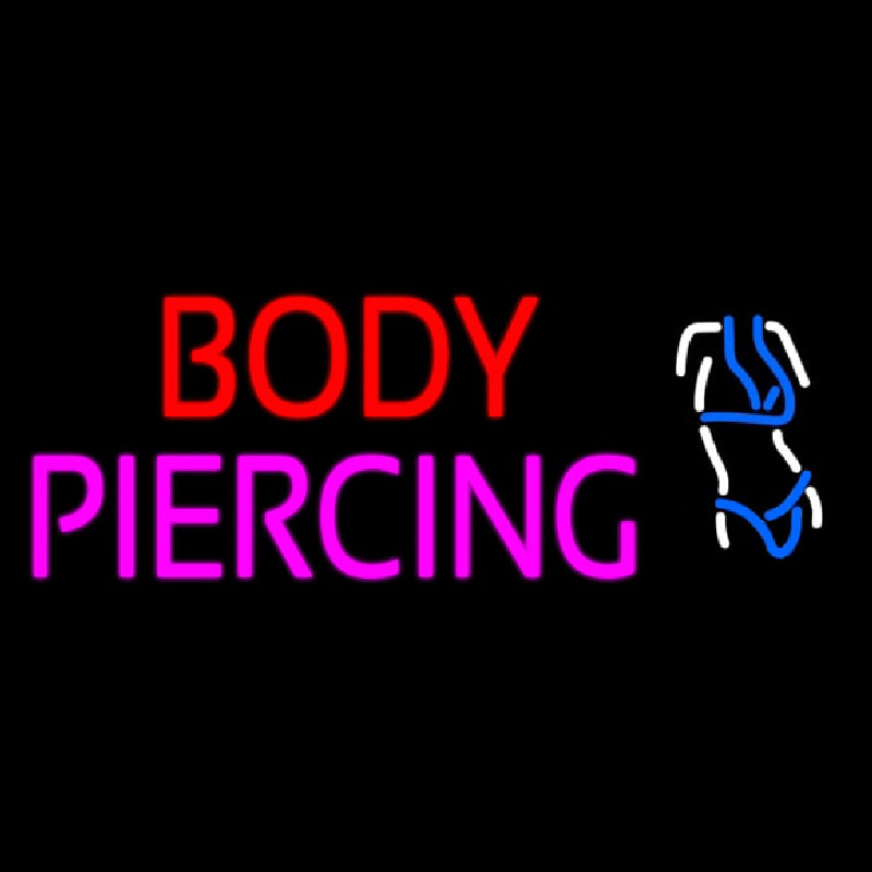 Body Piercing Logo Leuchtreklame