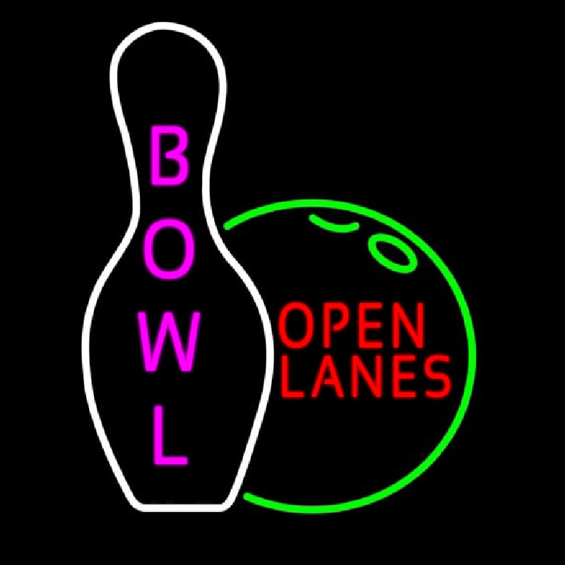 Bowl Open Lanes Leuchtreklame