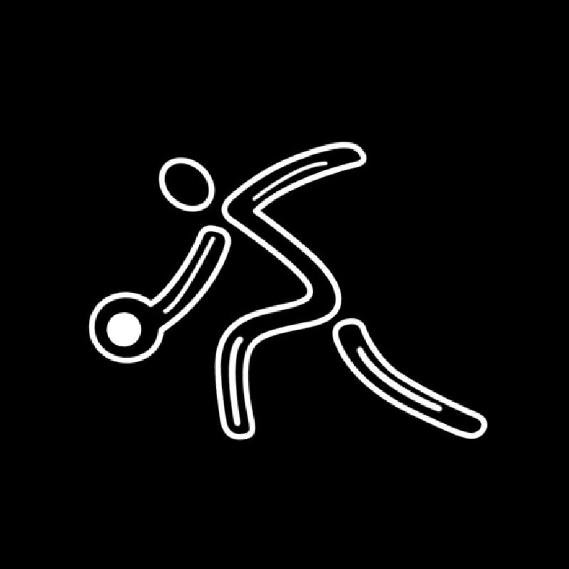 Bowling Player Icon Leuchtreklame