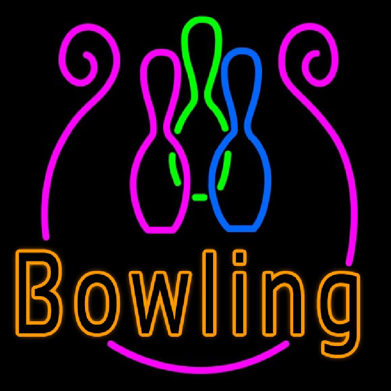 Bowling With Bowl Leuchtreklame