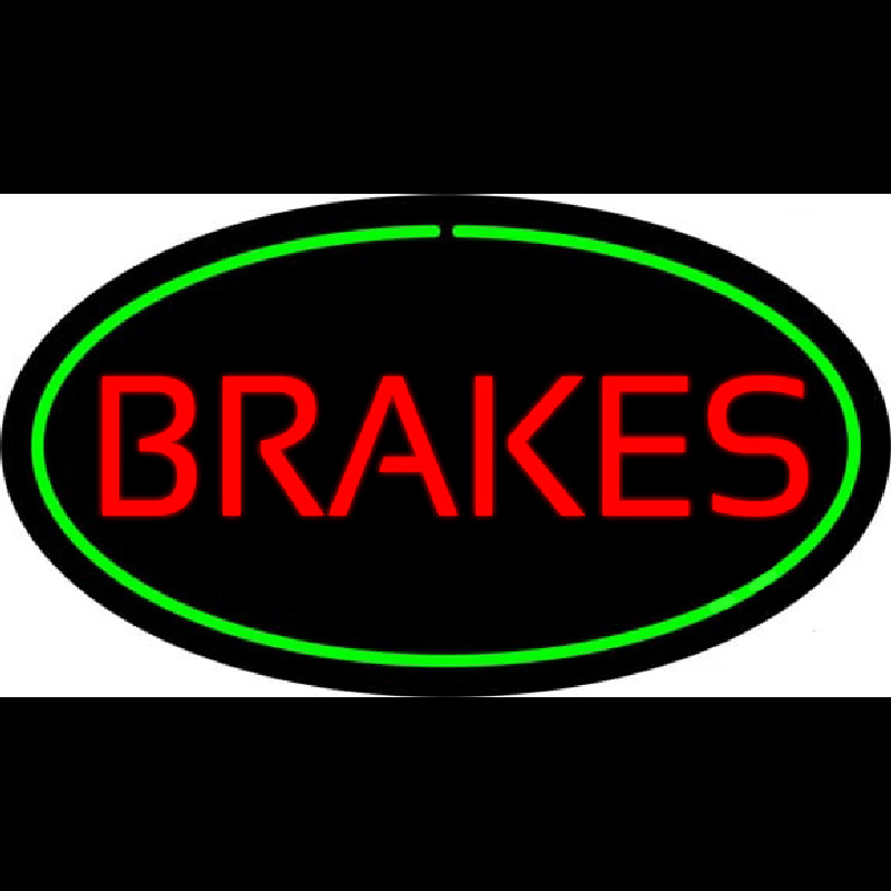 Brakes Green Oval Leuchtreklame