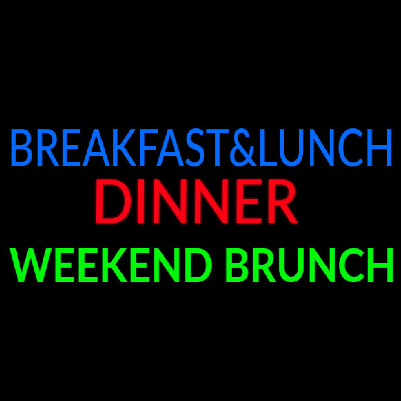 Breakfast And Lunch Dinner Weekend Brunch Leuchtreklame