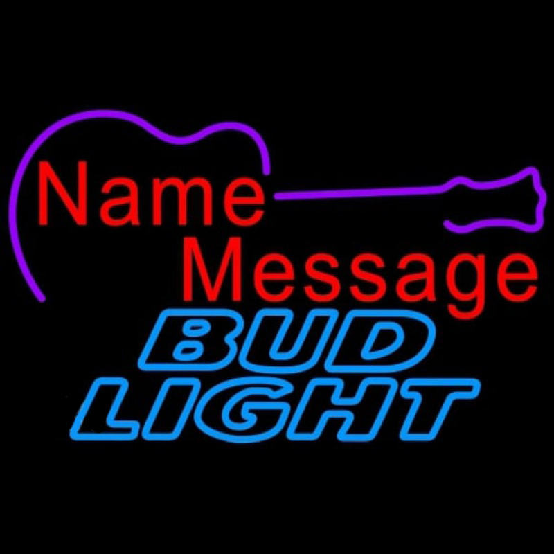 Bud Light Acoustic Guitar Beer Sign Leuchtreklame