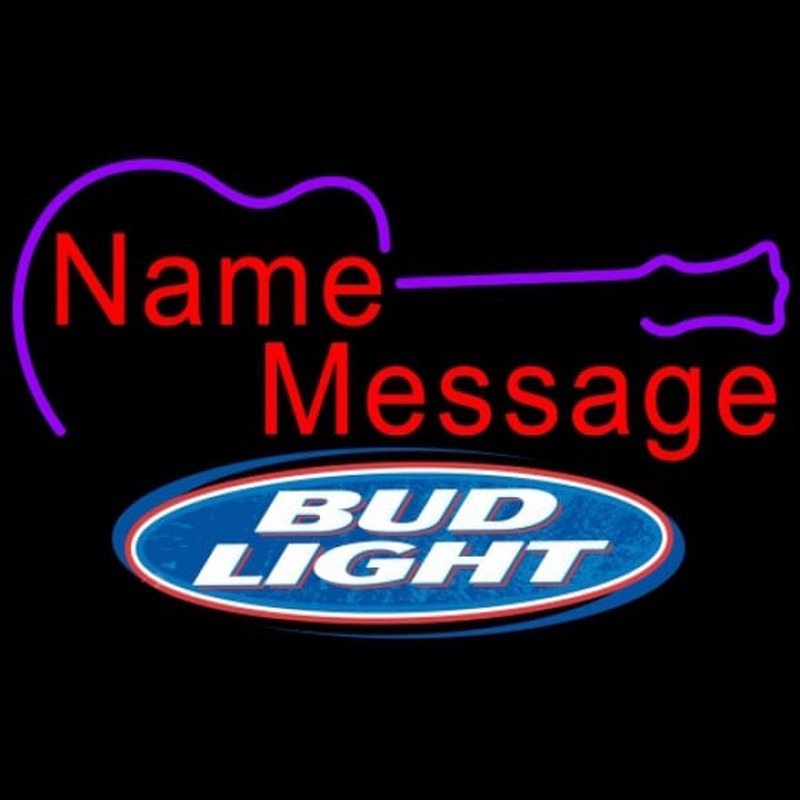 Bud Light Acoustic Guitar Beer Sign Leuchtreklame