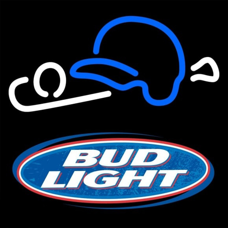 Bud Light Baseball Beer Sign Leuchtreklame