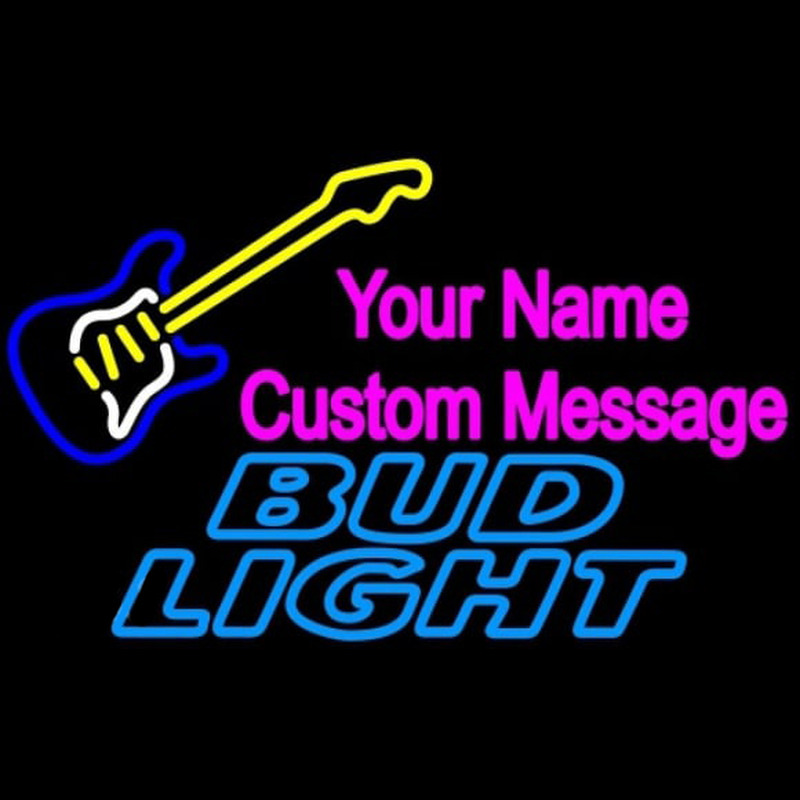 Bud Light Guitar Logo Beer Sign Leuchtreklame