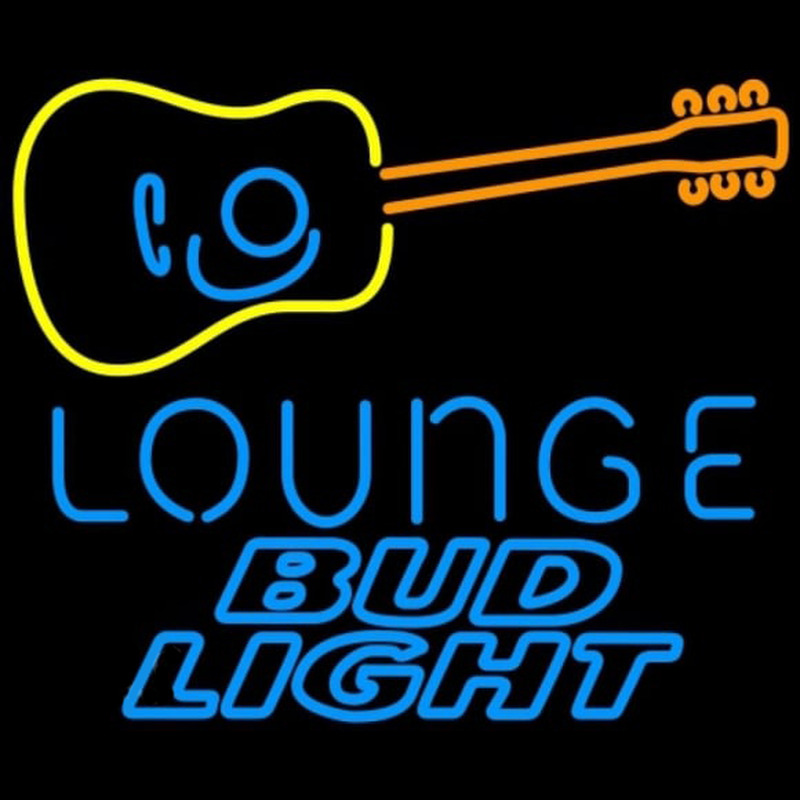Bud Light Guitar Lounge Beer Sign Leuchtreklame