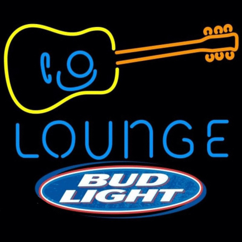 Bud Light Guitar Lounge Beer Sign Leuchtreklame