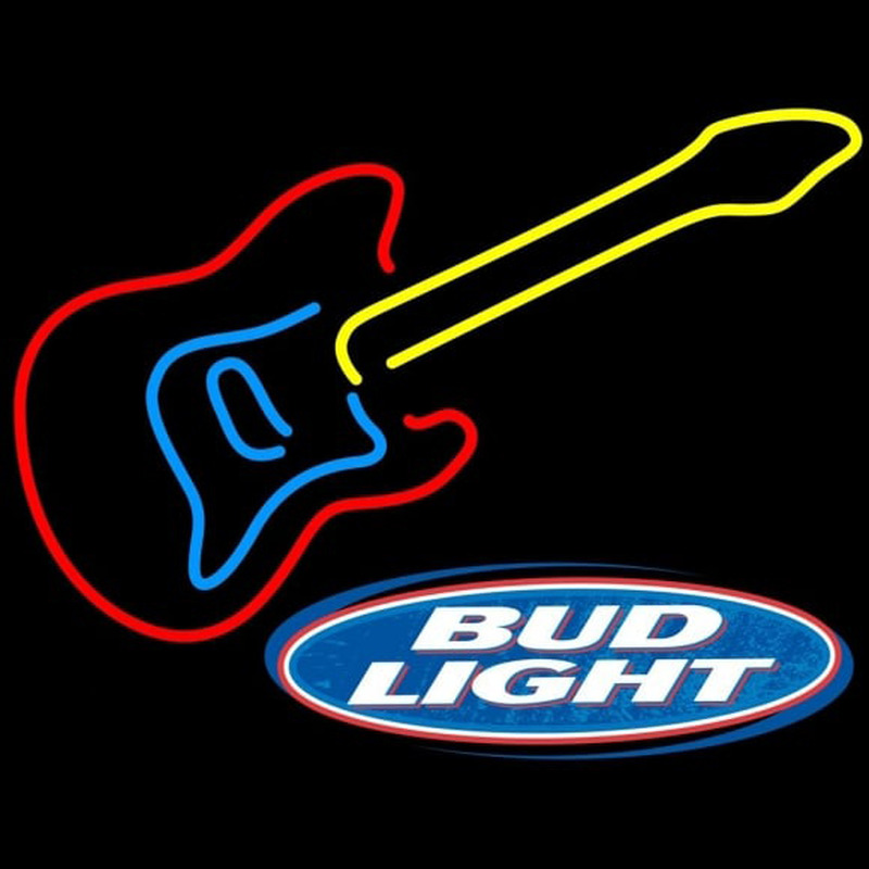 Bud Light Logob Guitar Beer Sign Leuchtreklame