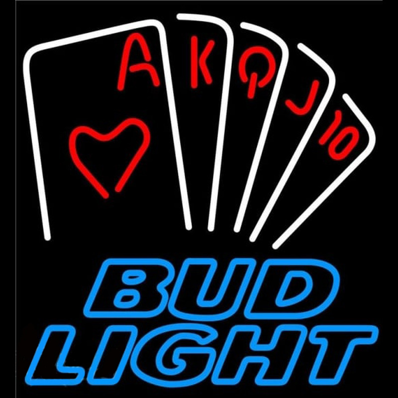 Bud Light Poker Series Beer Sign Leuchtreklame