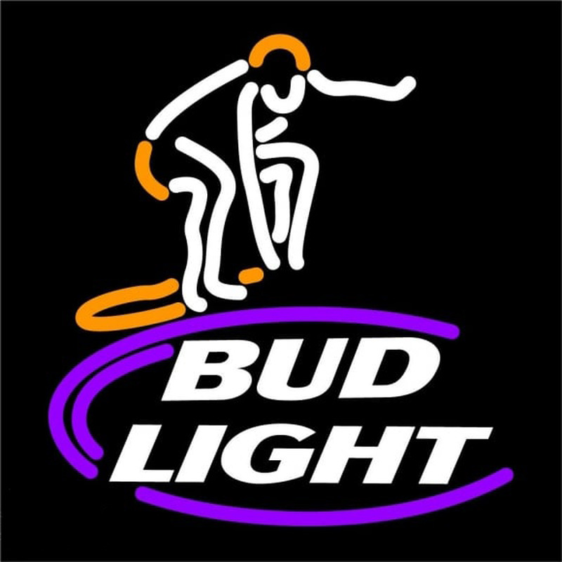 Bud Light Surfer Beer Sign Leuchtreklame