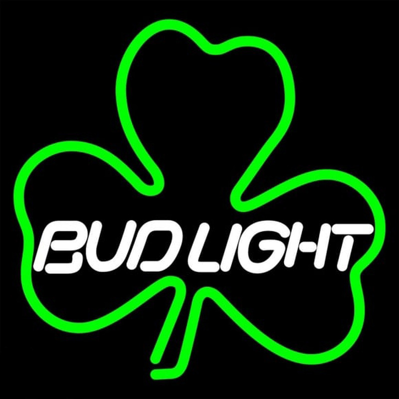 Budlight Green Clover Beer Sign Leuchtreklame