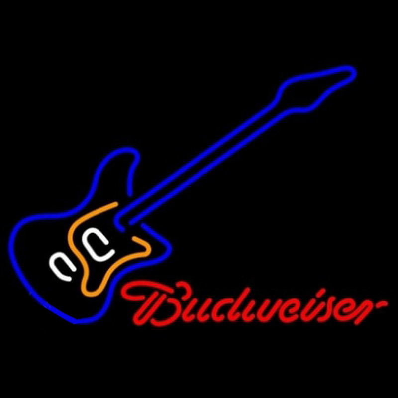 Budweiser Blue Electric Guitar Leuchtreklame