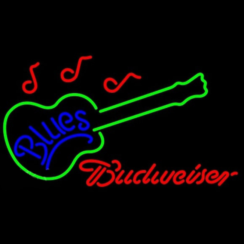 Budweiser Blues Guitar Beer Sign Leuchtreklame