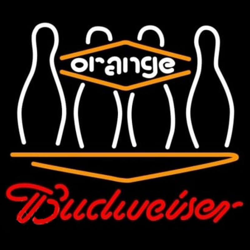 Budweiser Bowling Orange Leuchtreklame